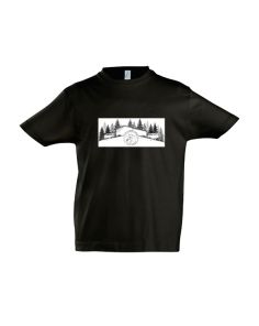 Karhulanvaaran koulu - lasten t-paita (musta)