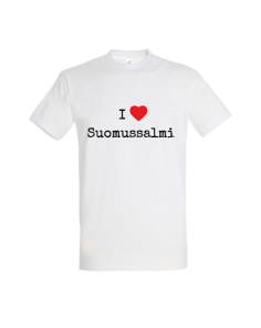 I love Suomussalmi T-paita valkoinen