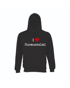 I love Suomussalmi huppari musta